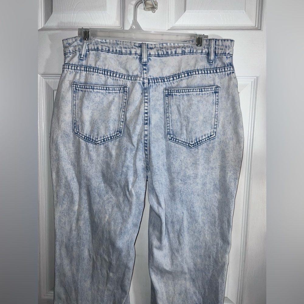 LE LIS Collection Randy Colorblock Straight Leg Jeans Sz L - Picture 9 of 15